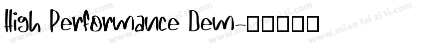 High Performance Dem字体转换